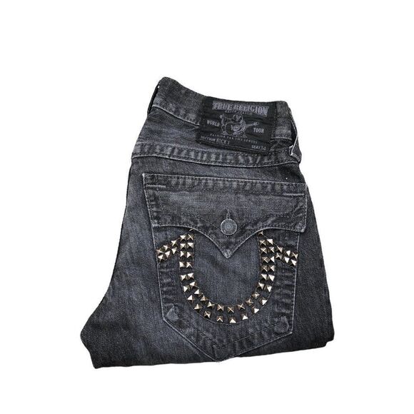 TRUE Religion Jeans Size 28 RICKY Gray Gemstone - Picture 7 of 7